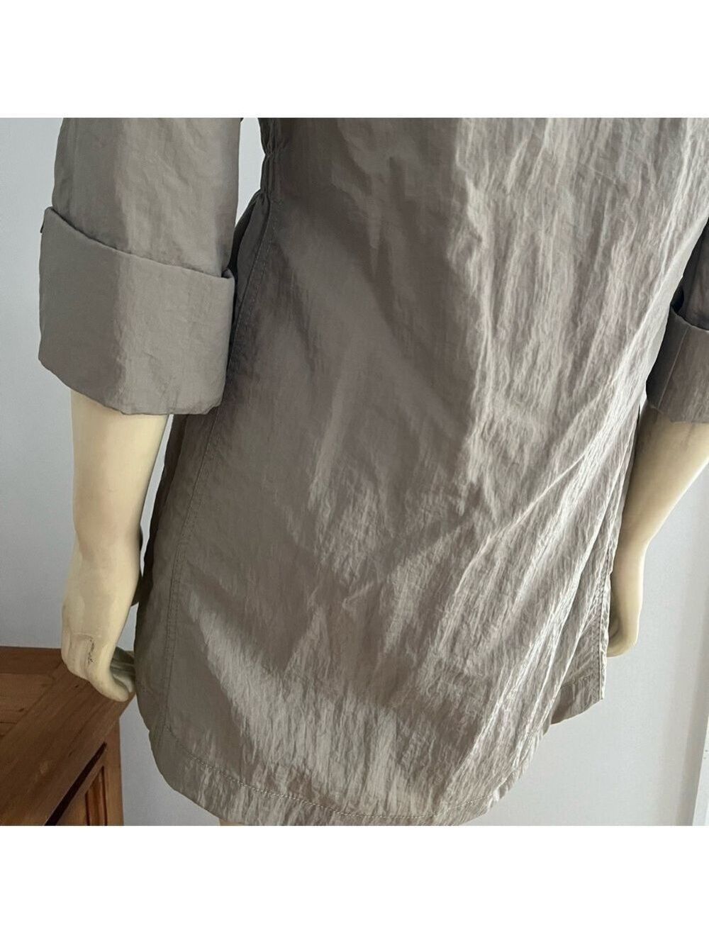 The Fillmore The Anorak Women’s Jacket Water Resistant Hooded Trench Stone XS - Picture 12 of 16